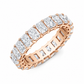 Paige radiant diamond eternity band main view in rose gold