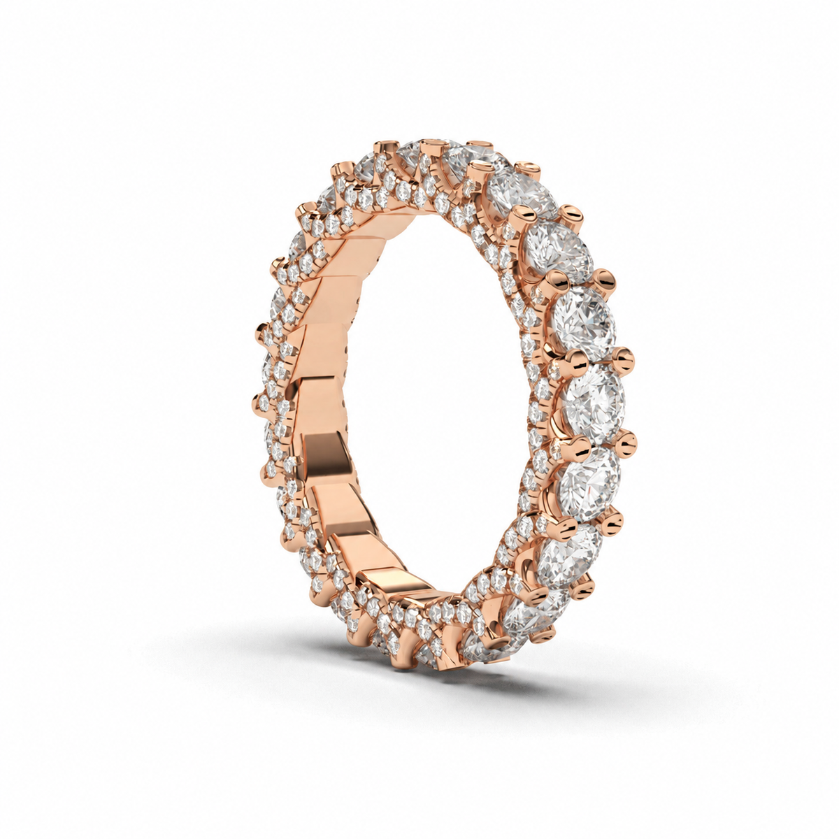 Priscilla wedding band in rose gold - main view