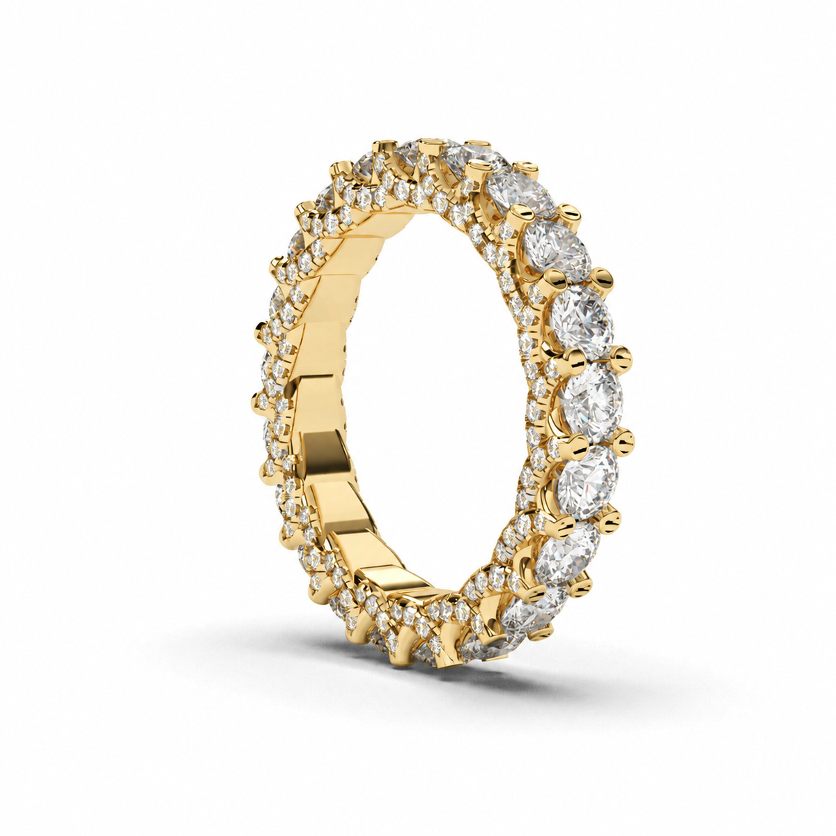 Priscilla wedding band in yellow gold - main view