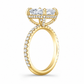 Rebecca radiant lab-grown diamond engagement ring in yellow gold – side view