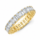 Samantha emerald diamond eternity band main view in yellow gold