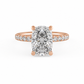 Scarlett engagement ring front view in rose gold