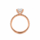 Scarlett engagement ring side view in rose gold