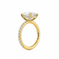 Scarlett engagement ring angled profile in yellow gold