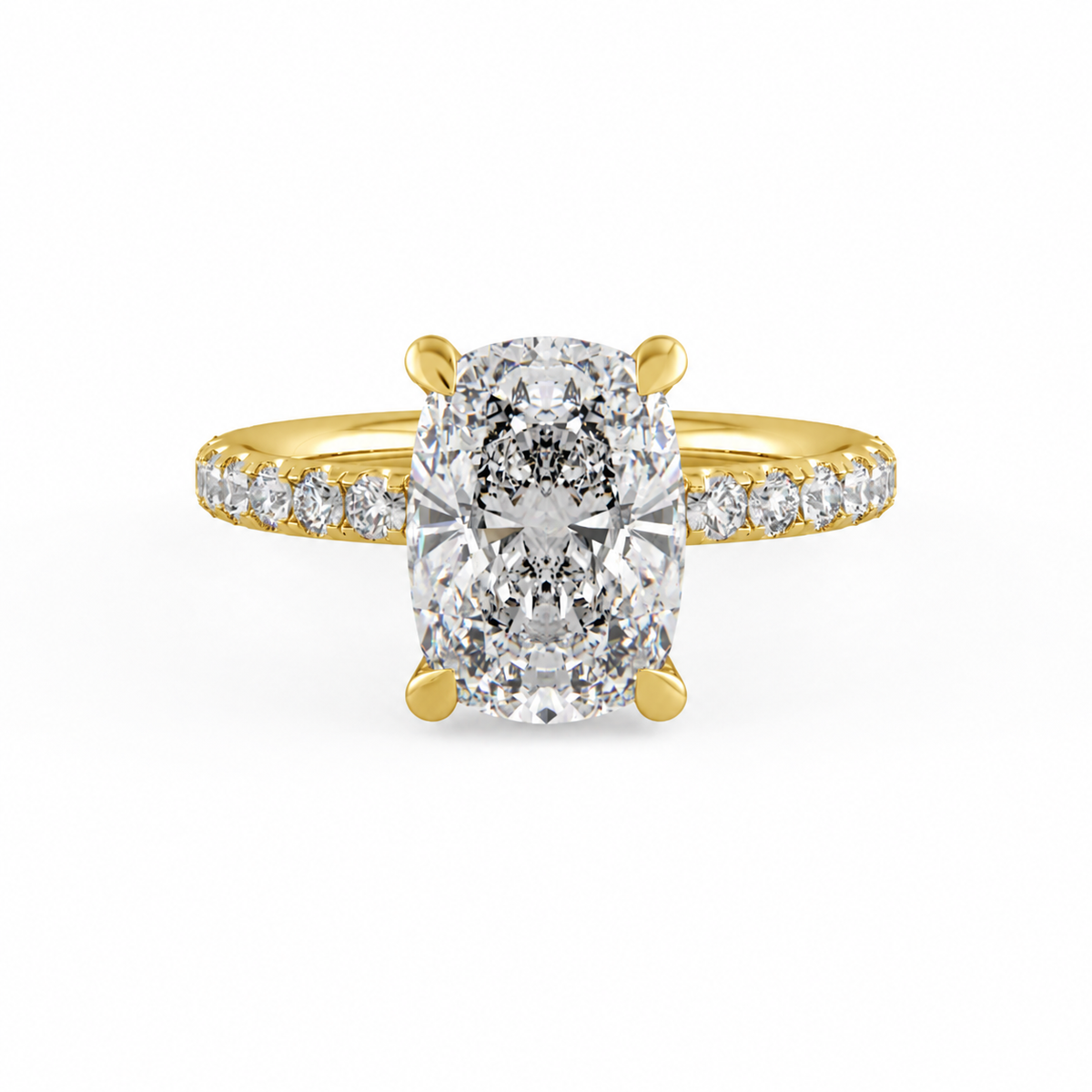 Scarlett engagement ring front view in yellow gold