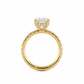Scarlett engagement ring side view in yellow gold