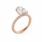 Selene engagement ring angled view in rose gold