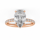 Selene engagement ring front view in rose gold