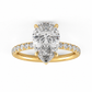 Selene engagement ring front view in yellow gold