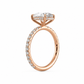 Selene engagement ring side view in rose gold