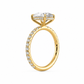 Selene engagement ring side view in yellow gold