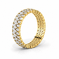 Serena wedding band angled view in yellow gold
