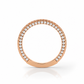 Sophie wedding band back view in rose gold