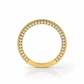 Sophie wedding band back view in yellow gold