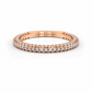 Sophie wedding band front view in rose gold