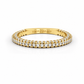 Sophie wedding band front view in yellow gold
