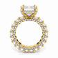 Vanessa engagement ring, yellow gold, straight profile view