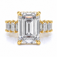 Vanessa engagement ring, yellow gold, front view